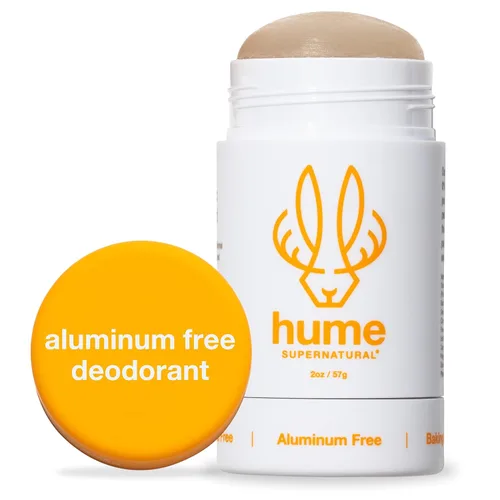 Hume Supernatural Desodorante sin aluminio para mujeres y hombres, seguro para pieles sensibles, probiótico, a base de plantas, sin bicarbonato de