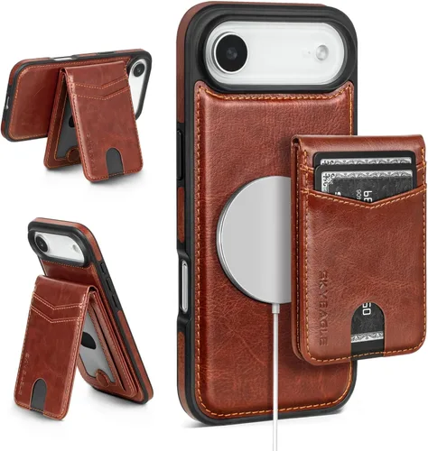 Miniatura 118 de SkyEagle Magsafe - Funda magnética 2 en 1 desmontable para iPhone 11 Pro Max con tarjetero, para mujeres y hombres, piel sintética con bloqueo RFID
