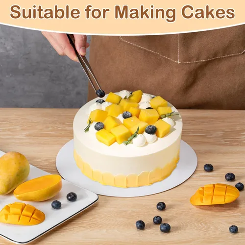 Miniatura 4 de 6 piezas de soportes para tartas, soportes para tartas blancos de 25,4 cm redondos, 100% cartón de grado alimenticio, soportes circulares