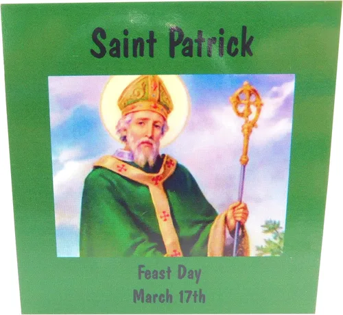 Westmon Works San Patricio - Rosario católico para coche para espejo retrovisor, juego de oración irlandesa con tarjeta santa de San Patricio