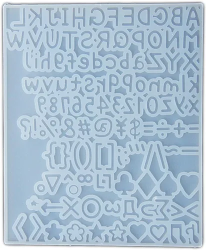 Miniatura 7 de Molde de silicona pequeño de resina flexible con forma de letra y número, fácil de liberar, perfecto para llavero y resina con números artísticos