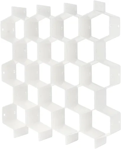 Miniatura 10 de Poeland Organizador de Cajones con Divisores Ajustables DIY en Malla de Panal de Abejas para Ropa Interior, Cinturones, Bufandas, Calcetines, Rosa