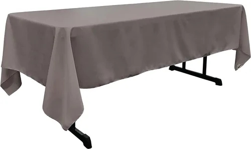 Miniatura 153 de LA Linen Mantel rectangular lavable de popelín de poliéster, resistente a las manchas y a las arrugas, cubierta de mesa 60x84, mantel de tela