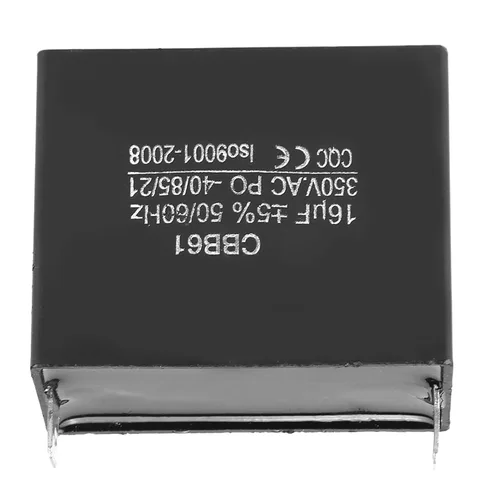 Miniatura 9 de Cbb61 15Uf 5% 300Vac 50 60Hz Condensador de motor de plástico negro Cbb61 Motor Corriendo Condensador de arranque Cqc 350V AC 16Uf 50 60Hz