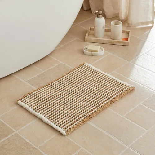 Miniatura 43 de Triohero Tapete de baño con diseño de gofre, tapete de baño pequeño y bohemio, antideslizante, lavable, ultra suave, súper absorbente, de secado