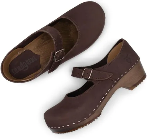 Miniatura 3 de Sandgrens Zuecos suecos hechos a mano de madera con espalda cerrada Mary Jane
