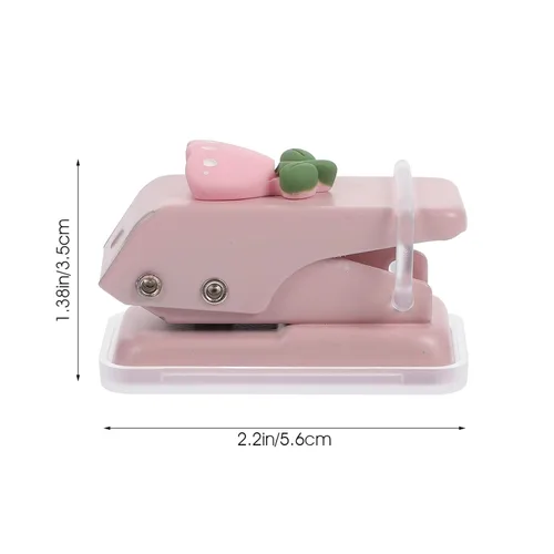Miniatura 2 de NUOBESTY Perforadora de un solo agujero para manualidades, uso de oficina, perforadora de hojas sueltas de plástico compacto, diseño fácil de usar