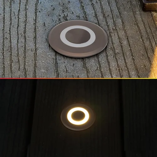 Miniatura 2 de LUMENGY Luz LED para pavimentadora y cubierta con efecto de luz de anillo patentado, 1 W, 12 V de bajo voltaje, IP67 impermeable, para cubiertas