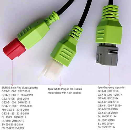 Miniatura 2 de Adaptador de diagnóstico de la motocicleta OBD, 4pin+6pin+6pin 3 en 1 Motorrad motocicleta OBD2 cable