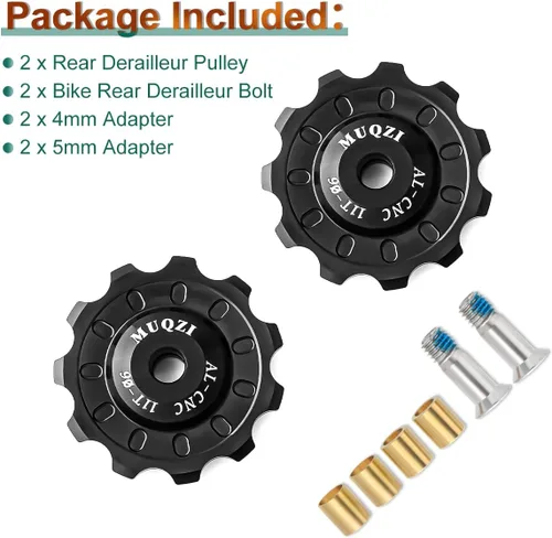 Miniatura 2 de 11T/12T/13T - Polea de cambio trasero para bicicleta, rodamiento tensor, juego de polea de rueda de jockey para bicicletas de montaña MTB, Negro-11T
