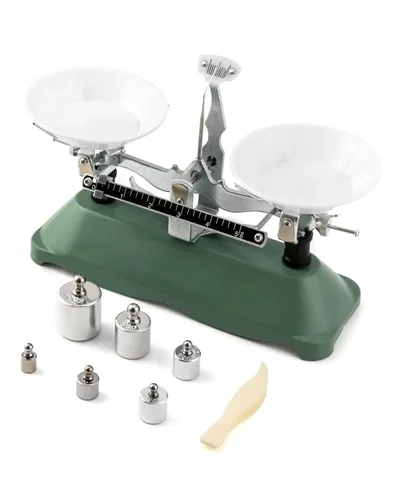 QWORK Balanza de Equilibrio, 200g / 0.2g, Mini Balanza de Haz Triple de Laboratorio para Herramienta Didáctica