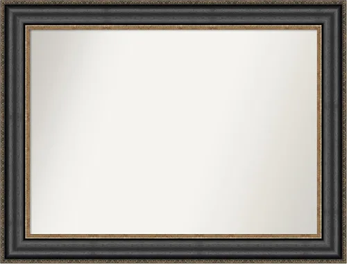 Miniatura 427 de Amanti Art Espejo personalizado, espejo de baño negro puente, espejo de pared o espejo de tocador de baño sobre el fregadero (26 x 26 pulgadas)