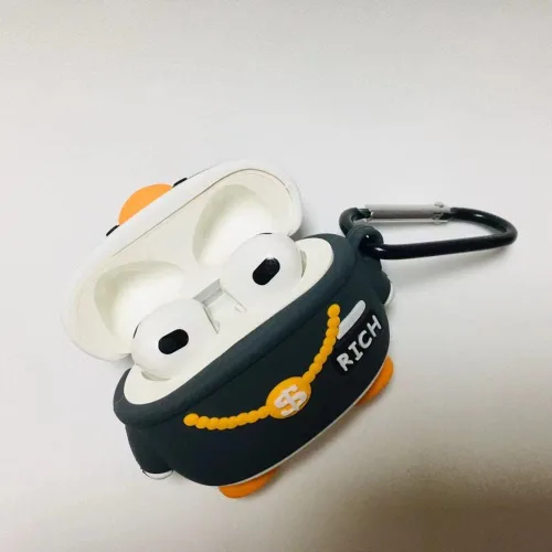 Miniatura 4 de Funda de silicona con diseño de animales de dibujos animados de hiphop, diseño único y elegante, compatible con Airpods 3rd 2021, Airpods 3, funda