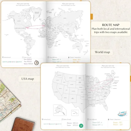 Miniatura 3 de Legend Travel Planner – Organizador de itinerario de vacaciones para viajes en solitario y parejas – Diario de viaje para mujeres y hombres