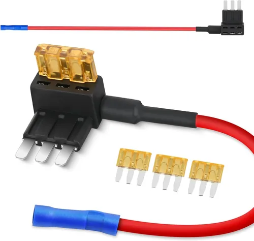 Miniatura 12 de Nilight Portafusibles para añadir a un circuito, adaptador de llave de fusible Mini ATM APM Blade, paquete de 10, 2 años de garantía 10 piezas mini