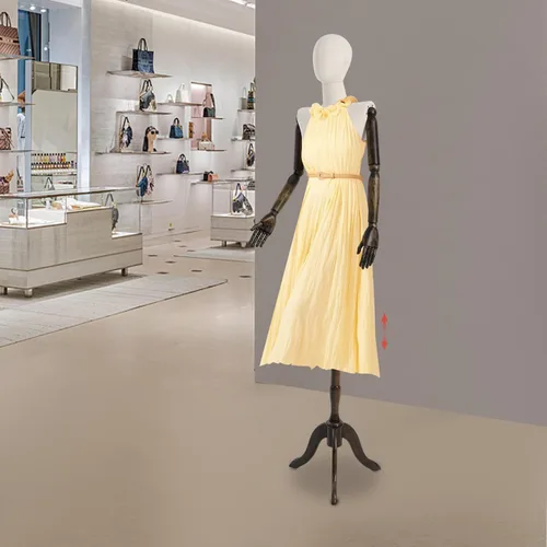 Miniatura 3 de Maniquí de mujer con soporte de trípode ajustable, cuerpo de maniquí de costura para mujer de 61 a 79 pulgadas, cuerpo de maniquí de costura