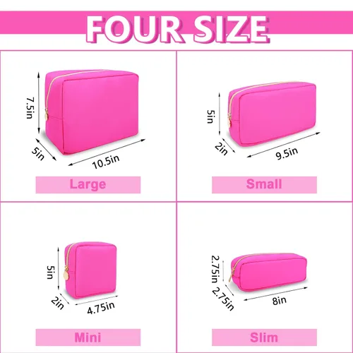 Miniatura 3 de Estuche pequeño para lápices y maquillaje para bolso, lindo estuche de lápices, bolsa de pinceles de maquillaje de nylon con cremallera, estuche