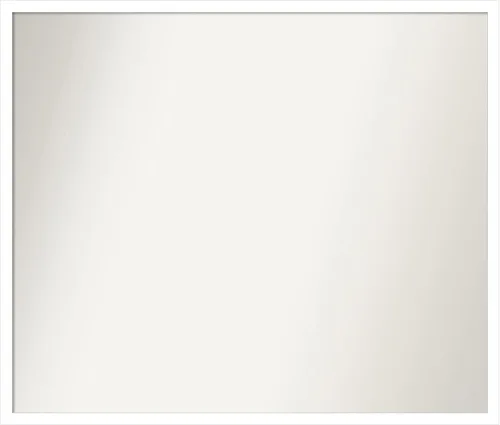 Miniatura 1059 de Amanti Art Espejo de baño blanco para sobre el fregadero, 32 x 45 pulgadas, espejo de tocador rectangular blanco esbelto, marco de madera moderno