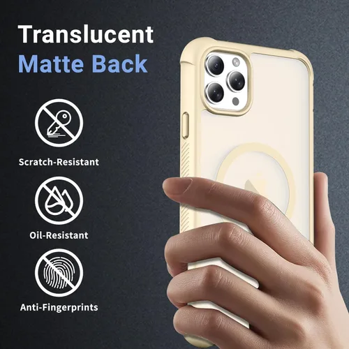 Miniatura 5 de jaroco - Funda magnética compatible con MagSafe para iPhone 11 de 6.1 pulgadas; protección de grado militar contra caídas, de doble capa