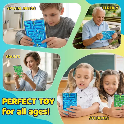 Miniatura 6 de Demilong Juguetes Sensoriales Fidget Marble Maze – Artículos Sensoriales Rellenos de Gel para Niños y Adolescentes con Autismo Juguetes Táctiles