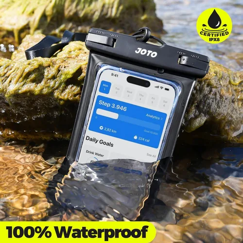 Miniatura 2 de JOTO - Paquete de 2 fundas impermeables universales para iPhone 17 Air 16 15 14 13 12 11 Plus Pro Max, bolsa seca para celular IPX8 XR X SE, Galaxy