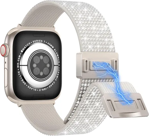 Miniatura 14 de LETOID Correas elásticas diseñadas para Apple Watch Band de 1.496 pulgadas, 1.575 pulgadas, 1.614 pulgadas, 1.654 pulgadas, 1.732 pulgadas, 1.772