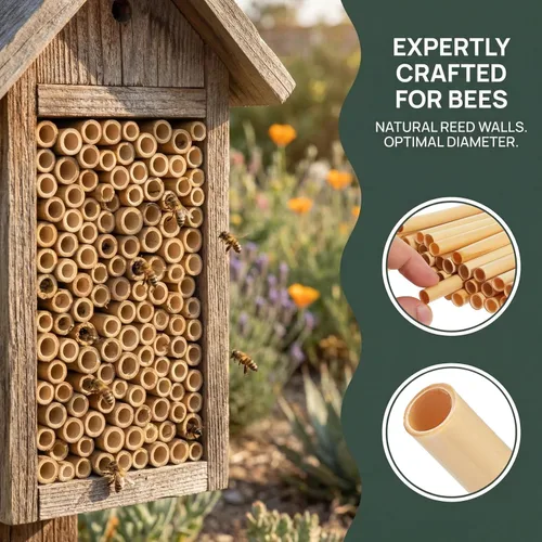 Miniatura 8 de Tubos Mason Bee Tubes Mason Bee House Tubes: 100 piezas de cartón de 6 pulgadas, suministros de repuesto de anidación para casas, hoteles