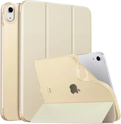 MoKo Funda para Nuevo iPad (A16) de 11ª Generación 2025/ 10ª Generación 2022, Funda para iPad de 11 Pulgadas/ 10.9 Pulgadas con Funda Trasera Oro
