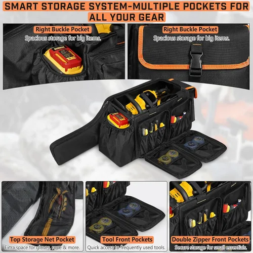 Miniatura 4 de ORKELS Funda de transporte para motosierra de 10 pulgadas y 12 pulgadas, bolsa de almacenamiento plegable impermeable para motosierra compatible