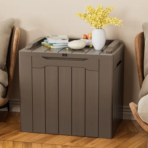 Miniatura 10 de YESHOMY Contenedores de almacenamiento de plástico de 30 galones con tapa, organizadores de cajas apilables para sala de estar, oficina, dormitorio