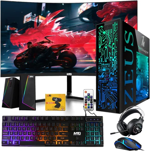 Miniatura 12 de TechMagnet PC de escritorio para juegos, Intel i5 6ª generación, Zeus Pro 6, RX 550, 16 GB de RAM, SSD de 1 TB, monitor de 27 pulgadas y 165 Hz