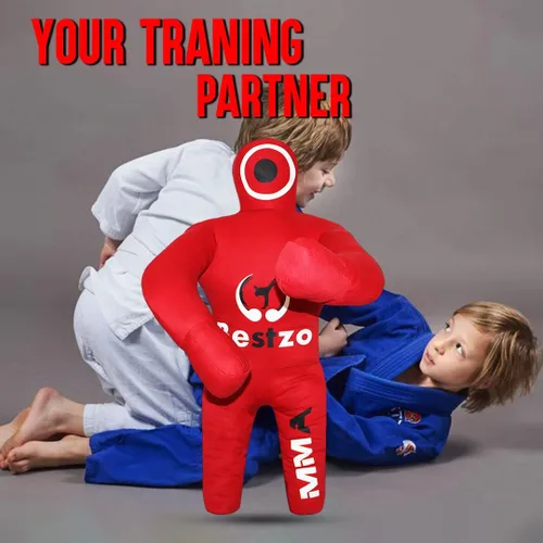 Miniatura 7 de Bestzo Muñeco de agarre MMA para niños, bolsa de entrenamiento de lucha libre y BJJ sin relleno para judo, karate y defensa personal (48 pulgadas)