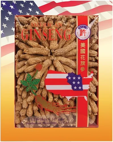 Miniatura 10 de Hsu's SKU 0130-4 Caja de raíces de ginseng americano de Wisconsin medio corto extra grande de 4 onzas para té, sopa y regalos, premium, sin OMG, sin