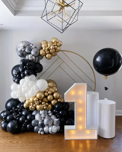 Miniatura 4 de FOTIOMRG 120 globos negros de 5 pulgadas, pequeños globos de látex para fiesta, calidad de helio para cumpleaños, graduación, baby shower, día
