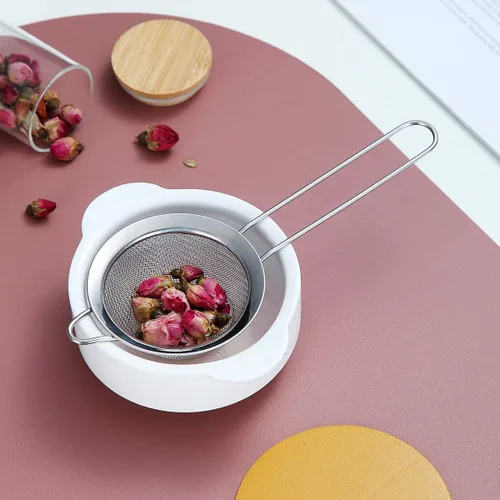 Miniatura 4 de Kyraton Juego de 6 coladores de malla fina, tamiz de harina para hornear, clandro de acero inoxidable, colador de té matcha, separador de salsa