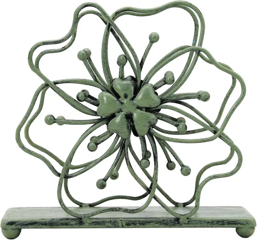 Miniatura 7 de OwlGift Servilletero de estilo floral, dispensador de pañuelos independiente, almacenamiento de servilletas para mesa de comedor, para el hogar