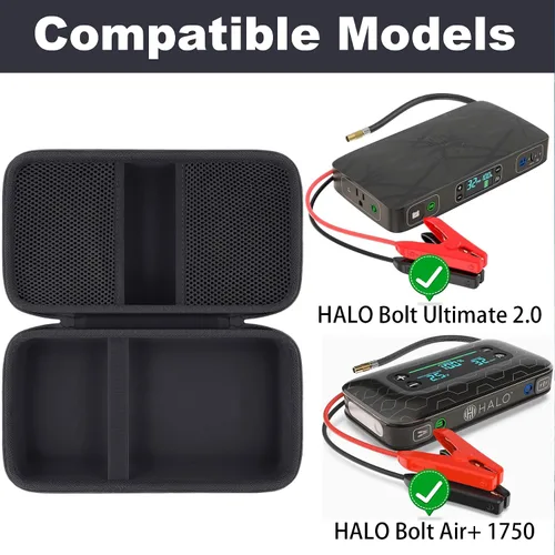 Miniatura 8 de khanka Estuche de almacenamiento para HALO Bolt Ultimate 2.0/HALO Bolt Air +1750 Arrancador de batería portátil para automóvil, solo estuche (negro)