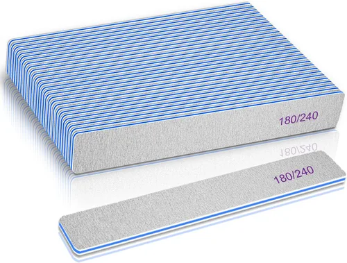 Miniatura 14 de Lima de uñas - Limas de uñas para uñas acrílicas de 100/180 granos, 12 piezas de tablas de esmeril de doble cara para uñas acrílicas y naturales