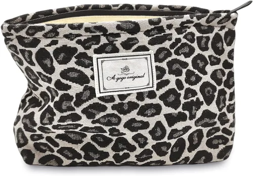 Miniatura 14 de STARDW Bolsa de maquillaje estética floral para mujeres y niñas, bolsa de aseo de viaje con cremallera de gran capacidad, bolsa organizadora