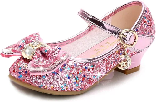 Miniatura 18 de Cadidi Dinos Zapatos de vestir para niñas con tacón de fiesta de boda Mary Jane Princess Flower Shoes (bebé/niño pequeño/niño grande)