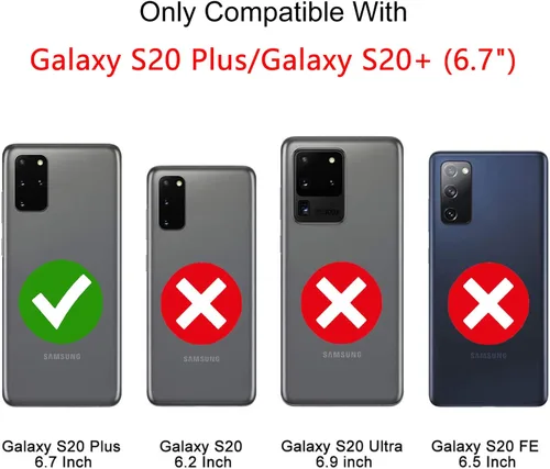 Miniatura 2 de Funda para Samsung Galaxy S20 Plus con soporte, anillo magnético de armadura, resistente funda protectora de grado militar a prueba de golpes