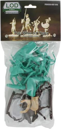 Miniatura 5 de LOD Trojan WAR - Figuras de plástico Amazon Warrior - 12 piezas de soldados de juguete de mujeres antiguas