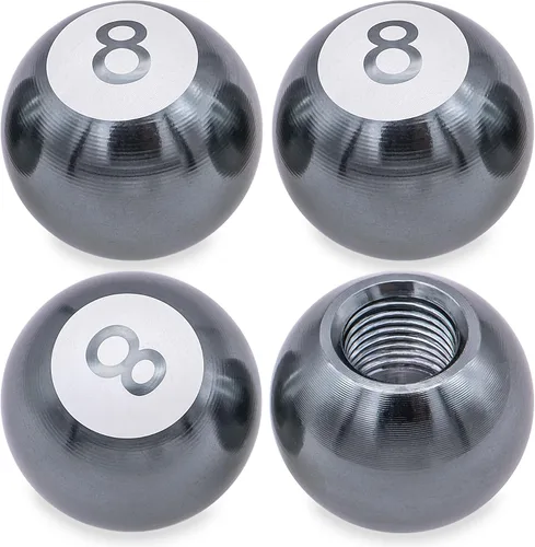 Miniatura 22 de 4 piezas tapas de vástago de válvula de neumático estilo bola 8, cubiertas universales de vástago de válvula de neumático con núcleo de cobre a