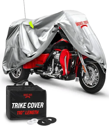 Miniatura 14 de Cubierta de protección para motocicleta de la marca Badass Motogear, con rayas reflectantes de seguridad nocturnas, escudos de calor, con badass
