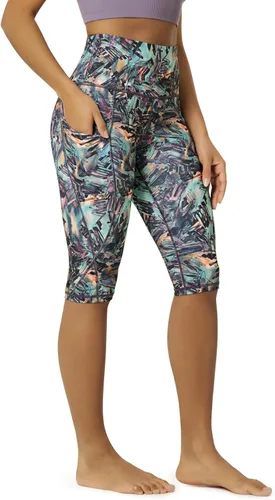 Miniatura 138 de ODODOS - Leggings capri de cintura alta para mujer con bolsillos, control de abdomen, no se transparentan, para entrenamiento atlético, running
