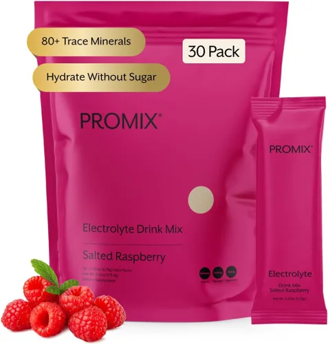 Miniatura 7 de ProMix Nutrition Paquetes de hidratación de electrolitos en polvo, sal rosa del Himalaya, magnesio, potasio, vitamina C, sandía salada, ligeramente