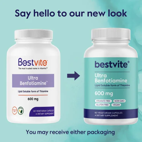 Miniatura 4 de BESTVITE Ultra Benfotiamina 600 mg por cápsula (60 cápsulas vegetarianas) sin estearatos - Sin dióxido de silicio - Vegano - Sin OMG - Sin gluten