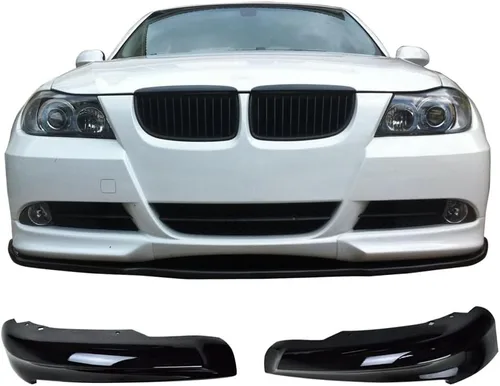 Miniatura 7 de IKON MOTORSPORTS, Parachoques de alerón delantero compatible con BMW 3 Series E90 2005-2008, estilo de fábrica pintado #A34 Metálico Ártico/Metálico
