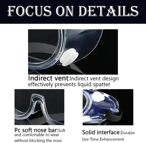 Miniatura 2 de Gafas de protección ajustables para pestañas y cejas, protectores de ducha, protectores para ojos post-LASIK, diseño compatible con gafas