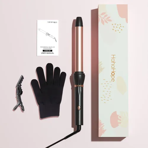 Miniatura 9 de Hahahope 1 Inch Ceramic Curling Wand for Loose Waves, Extra Long Barrel Hair Curler for Medium to Long Hair, 2 Adjustable Temperatures, Global